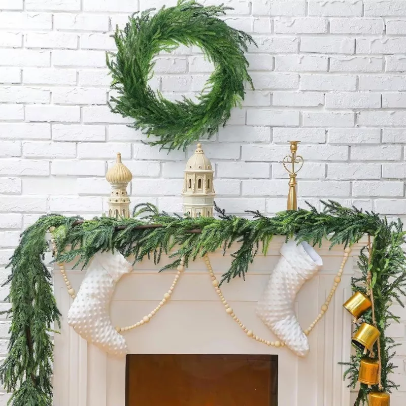 Customizable Norfolk Pine vine with pinecones