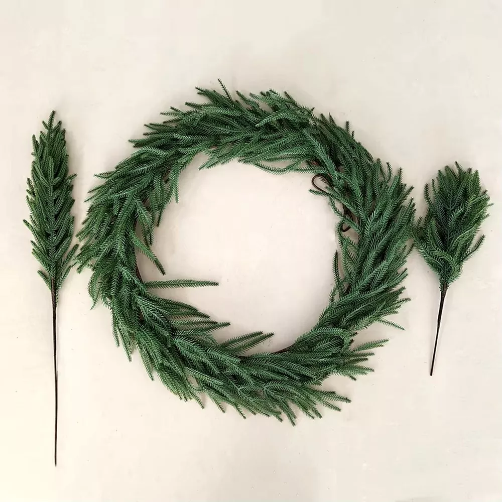 Festive Norfolk Pine Garland for Christmas decoration